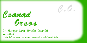 csanad orsos business card